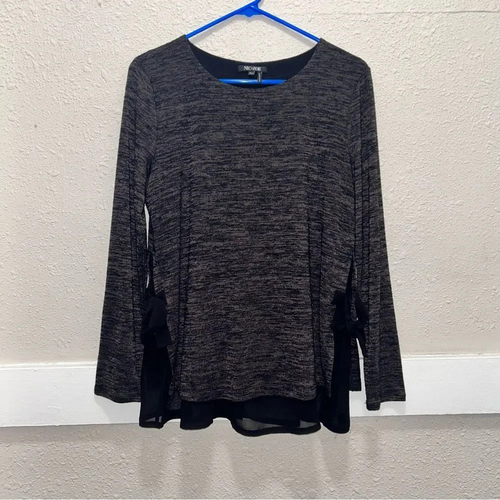 NIC+ZOE Fireflight Space Dye Tie Top Petite Medium